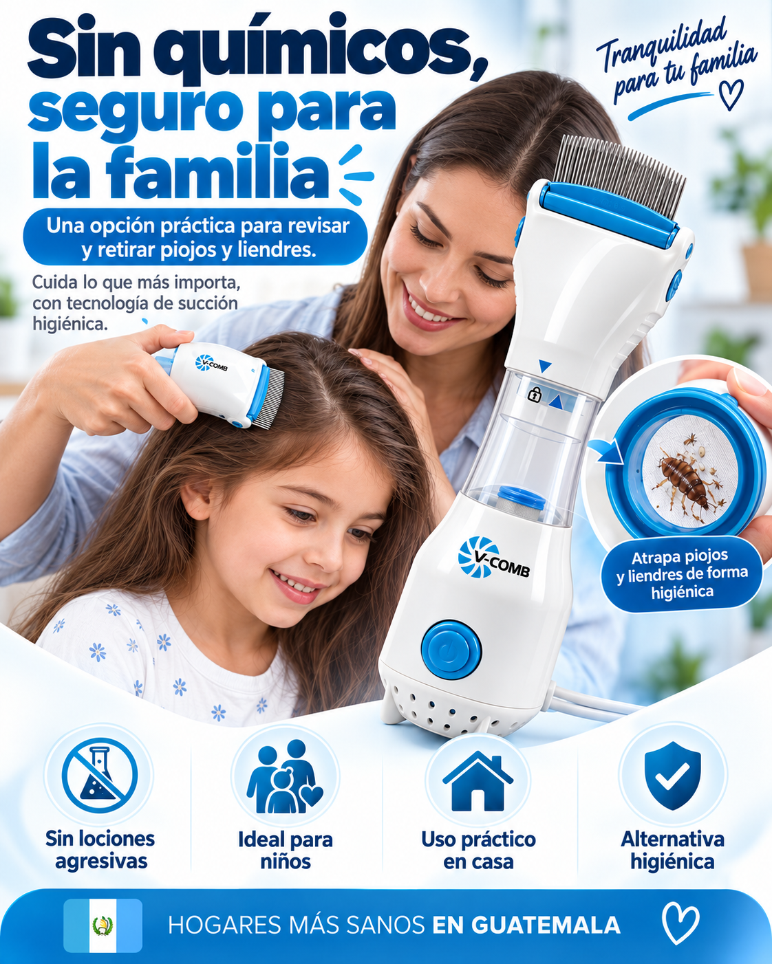 V-Comb Eléctrico Antipiojos