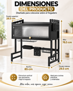 AquaOrden Pro™ - Escurridor de Platos de Acero 2 Niveles