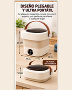 Mini Lavadora Portátil Plegable - Con luz azul antibacteriana